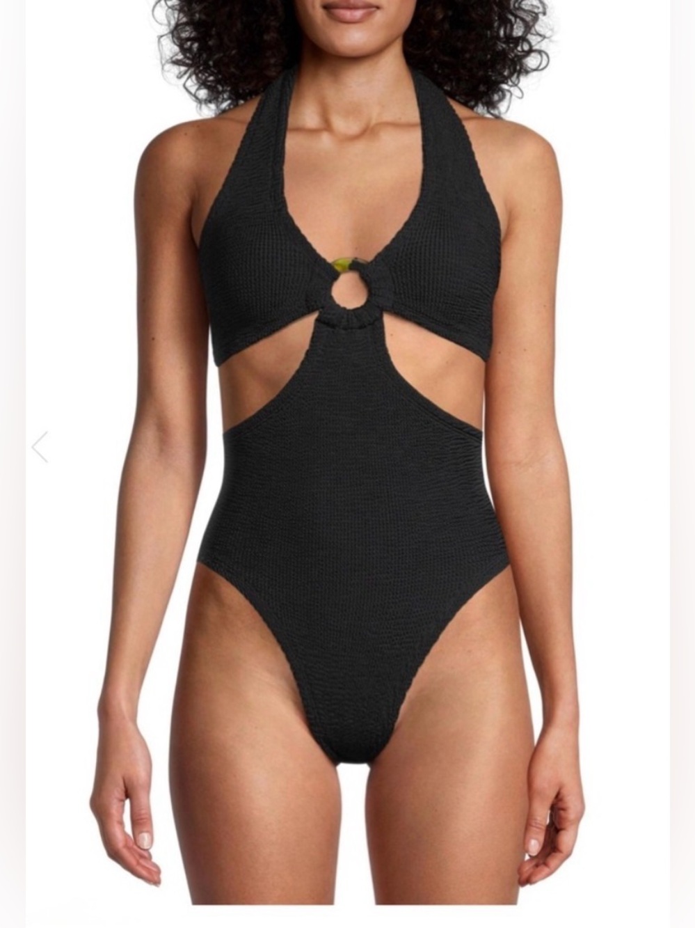 Hunza g cut out black swimsuit